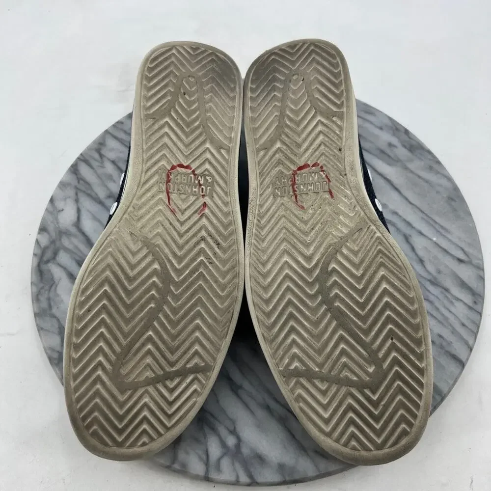 Johnston & Murphy Mens 9 Shoes Navy Trenton Knit Slip On Walking Comfort 25-3637